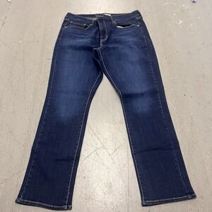 Levi's Women's Classic‎ Straight Jeans Size 16 Blue Stretch Denim Mid-Rise